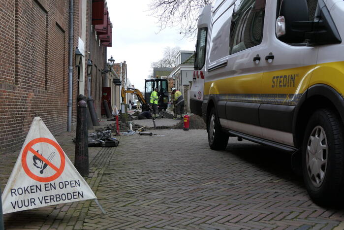 Riool gespoeld vanwege gaslekkage