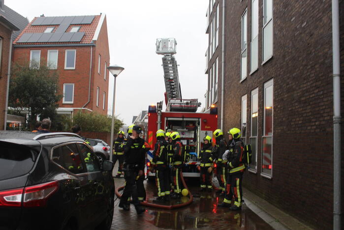Brand op zolderetage van woning