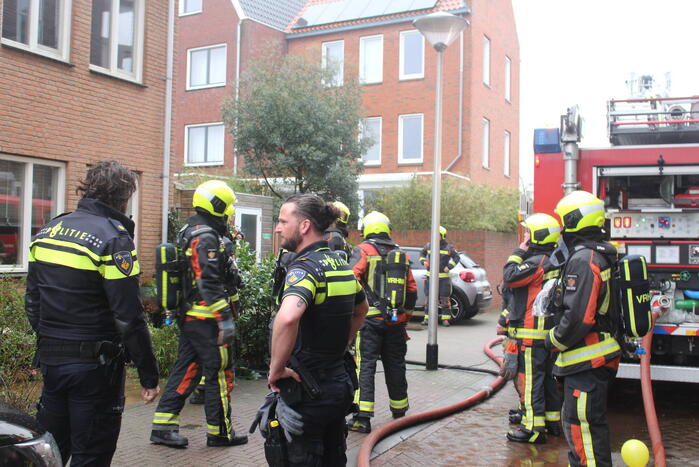Brand op zolderetage van woning