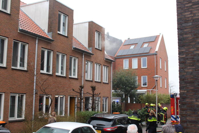 Brand op zolderetage van woning