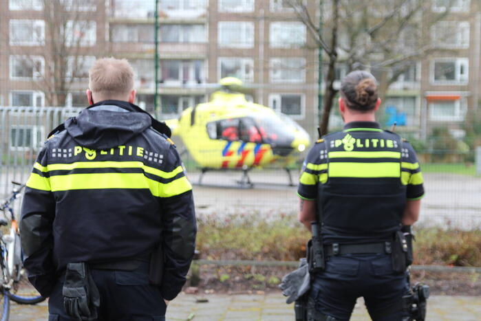 Traumahelikopter ingezet voor incident in flatwoning