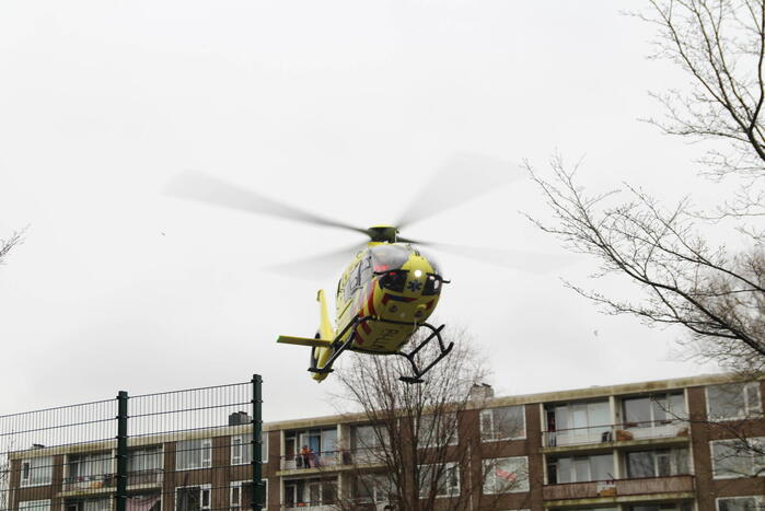 Traumahelikopter ingezet voor incident in flatwoning