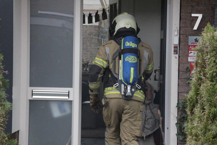 Brand in keuken van woning