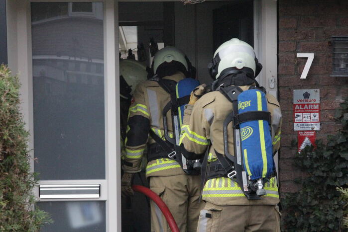 Brand in keuken van woning