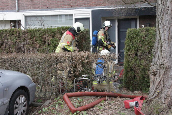 Brand in keuken van woning