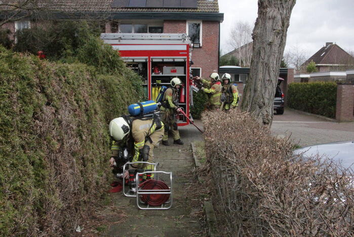 Brand in keuken van woning
