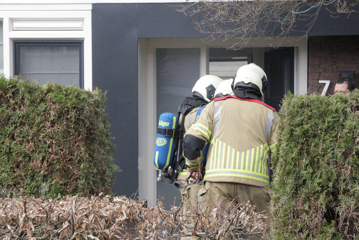 Brand in keuken van woning