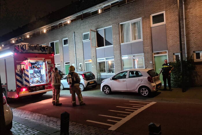 Brand in keuken van woning