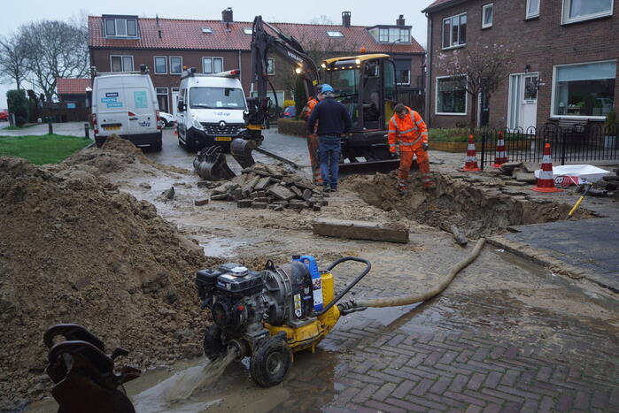 Bewoners zonder water door nachtelijke waterleidingbreuk