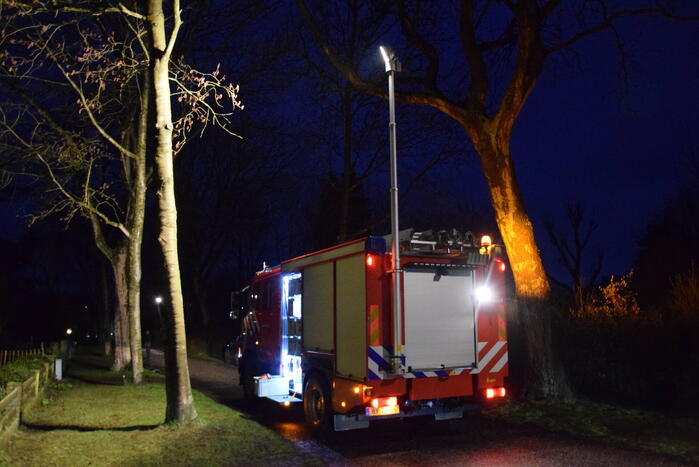 Brand in schoorsteen van vakantievilla