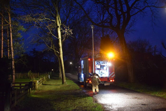Brand in schoorsteen van vakantievilla