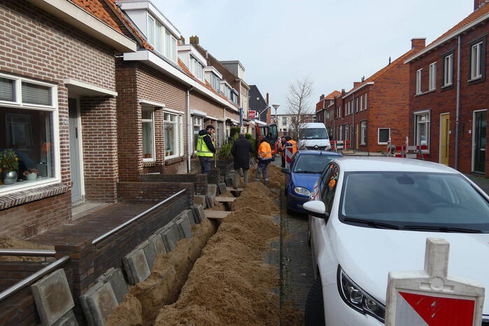 Gaslekkage bij aanleggen van kabels