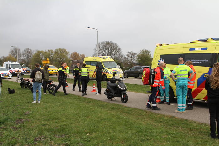 Ernstig aanrijding op fietspad
