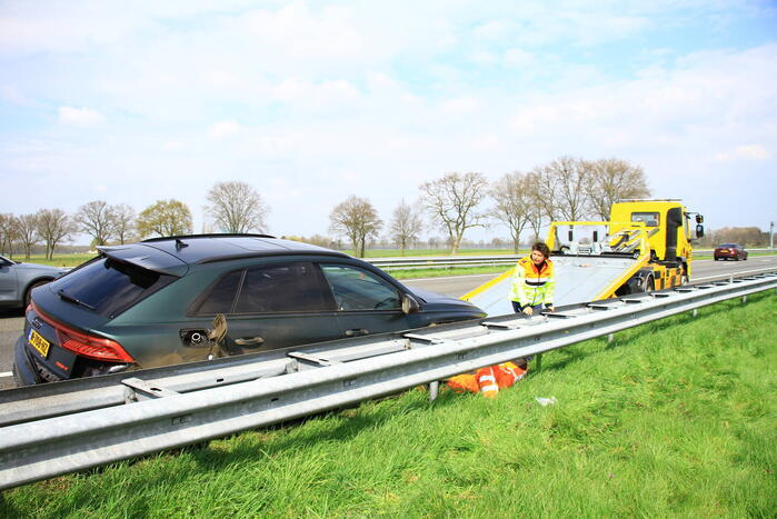 Audi RSQ8 zwaar beschadigd bij eenzijdig ongeval