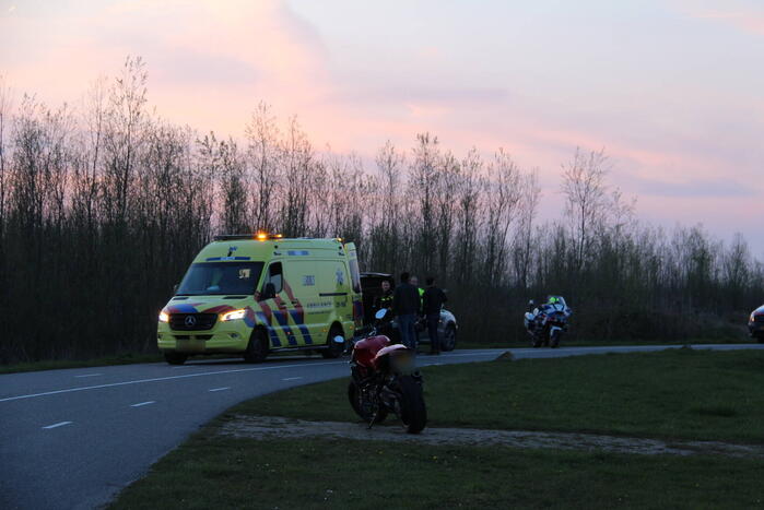 Motorrijder gewond na val