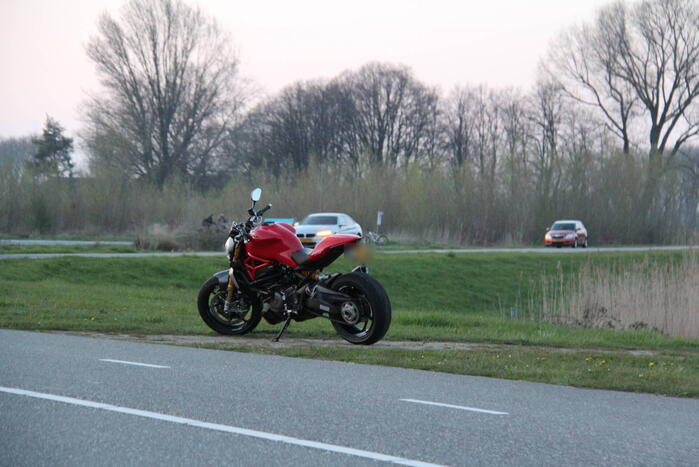 Motorrijder gewond na val