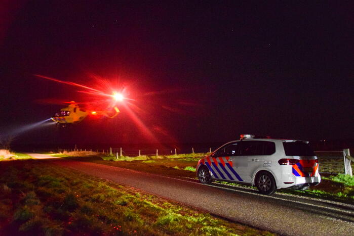 Nachtelijke inzet traumahelikopter