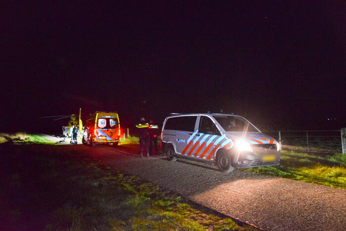 Nachtelijke inzet traumahelikopter