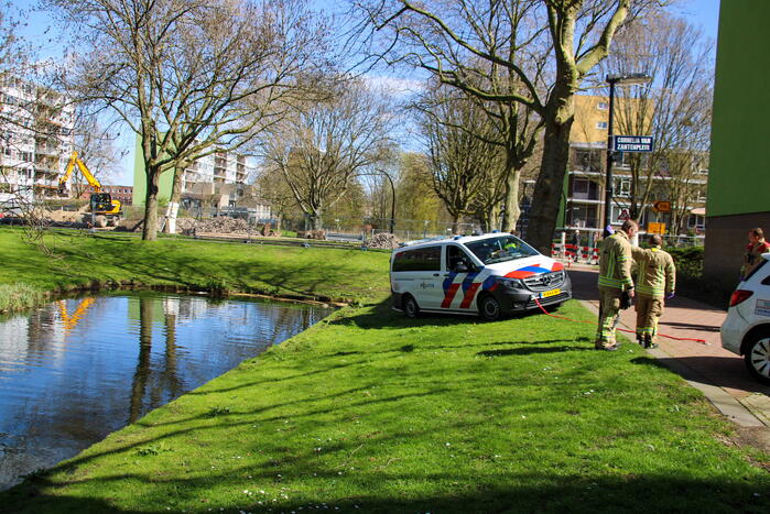 Graafmachine schiet politie te hulp