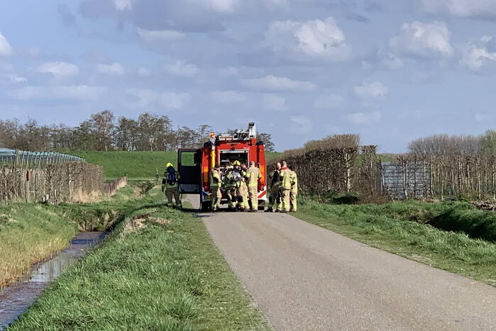 Bermbrand snel onder controle