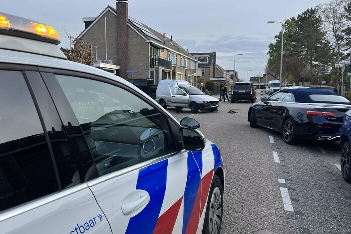Schade na ongeval op kruising