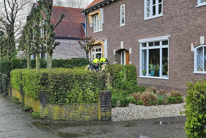 Gasleiding geraakt tijdens werkzaamheden aan het riool