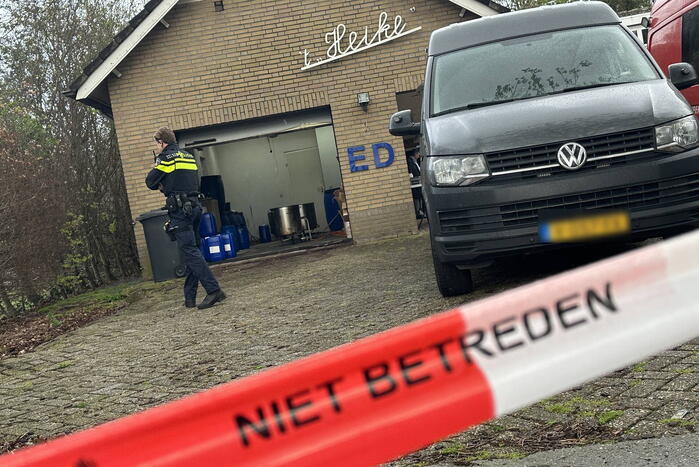 Drugslab in garage bij Woning