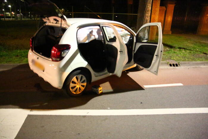 Automobilist eindigt tegen boom