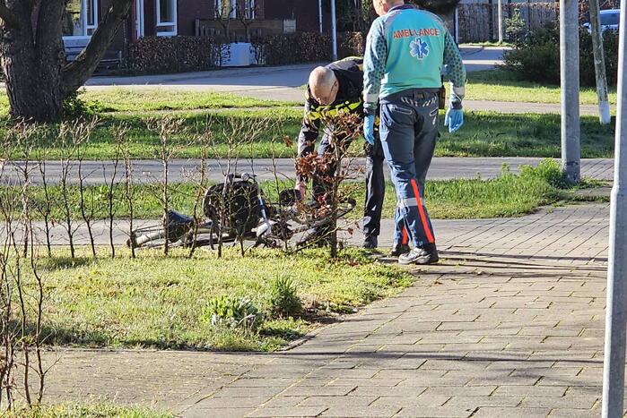 Fietser slaat over de kop bij lasercontrole