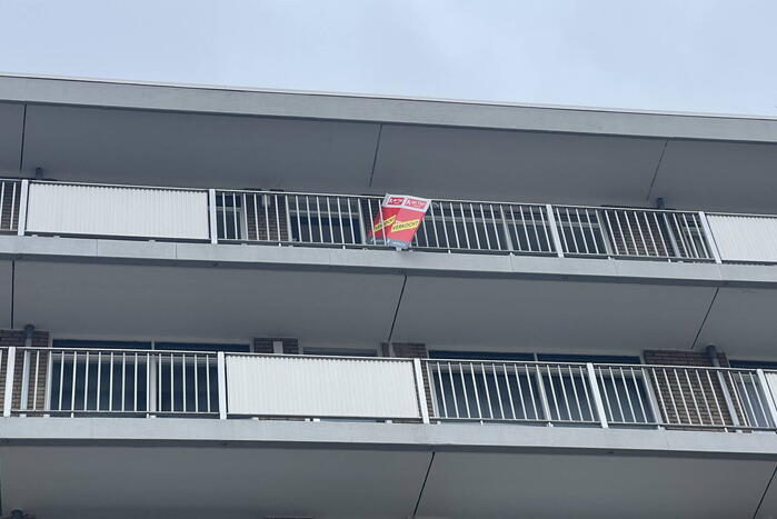 Brandweer verwijderd los hangend verkoopbord