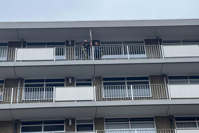 Brandweer verwijderd los hangend verkoopbord