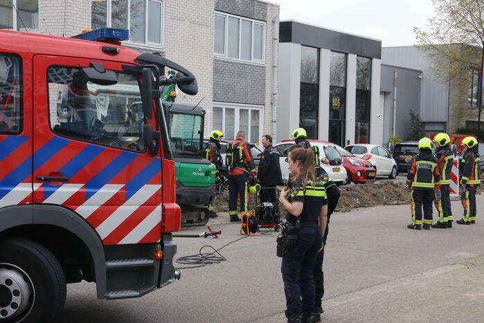Gasleiding geraakt tijdens graafwerkzaamheden