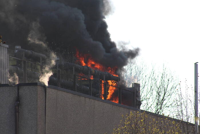 NL-Alert vanwege grote brand in leegstaand bedrijf