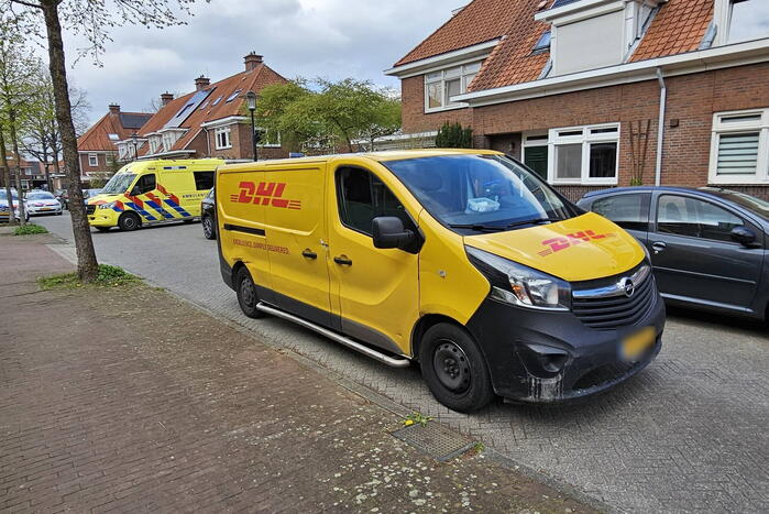 Fietser gewond bij aanrijding met bezorger