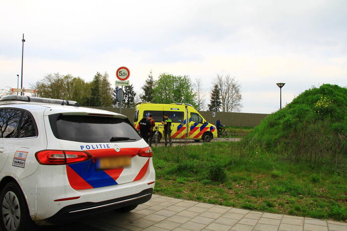 Fietser met elkaar in botsing