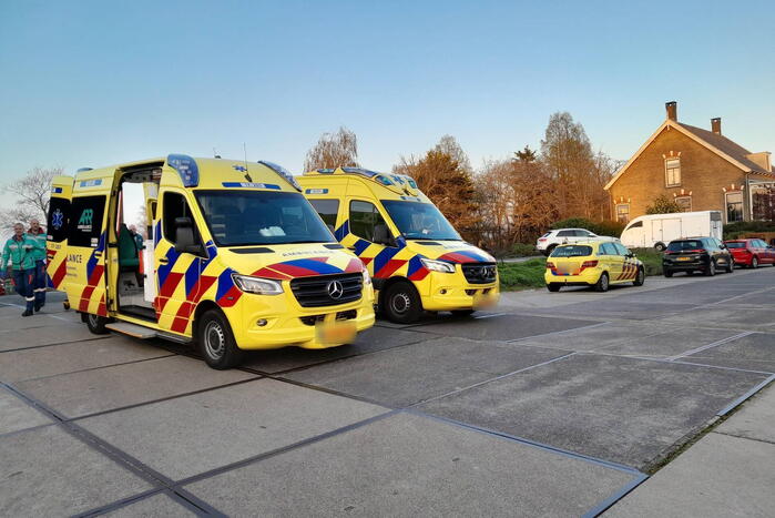 Hulpverleners oefenen aanrijding met heftruck