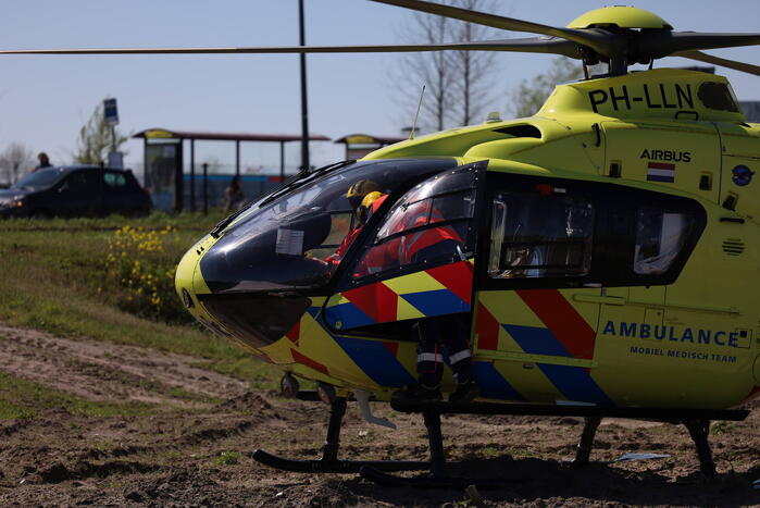 Traumahelikopter landt voor incident