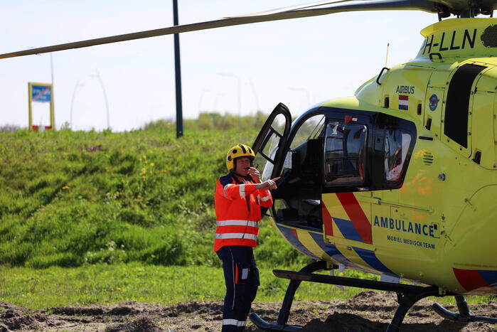 Traumahelikopter landt voor incident