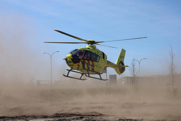 Traumahelikopter landt voor incident