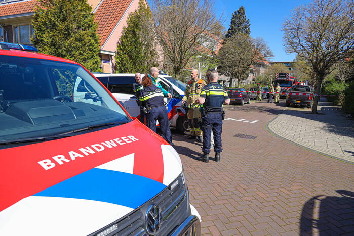 Brand en gaslek in meterkast van woning