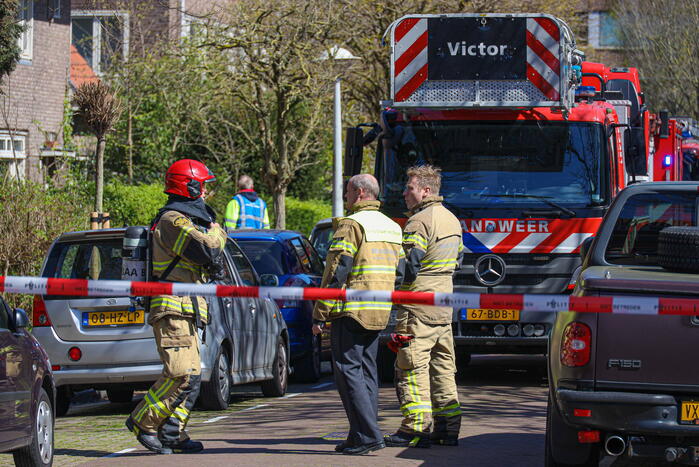 Brand en gaslek in meterkast van woning