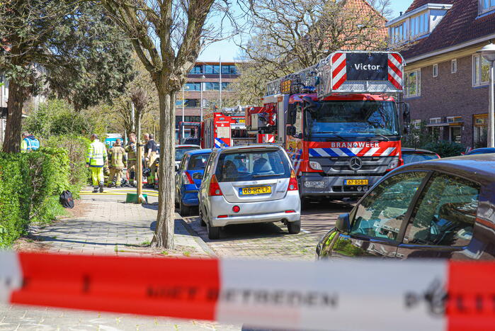 Brand en gaslek in meterkast van woning