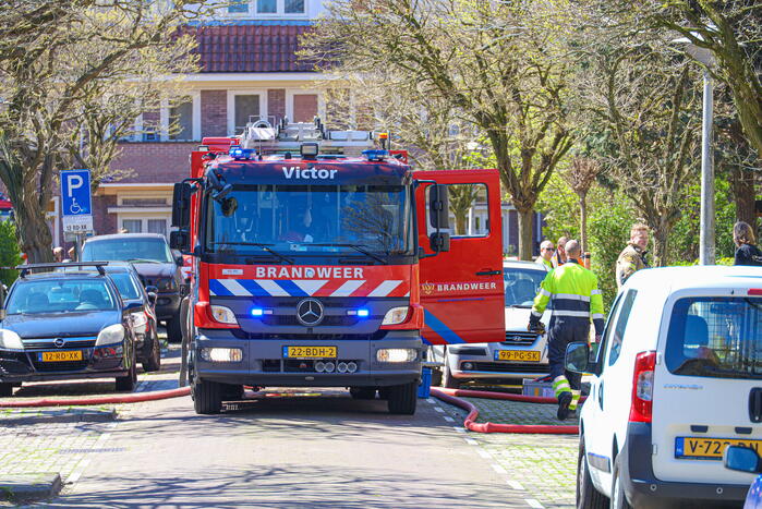 Brand en gaslek in meterkast van woning