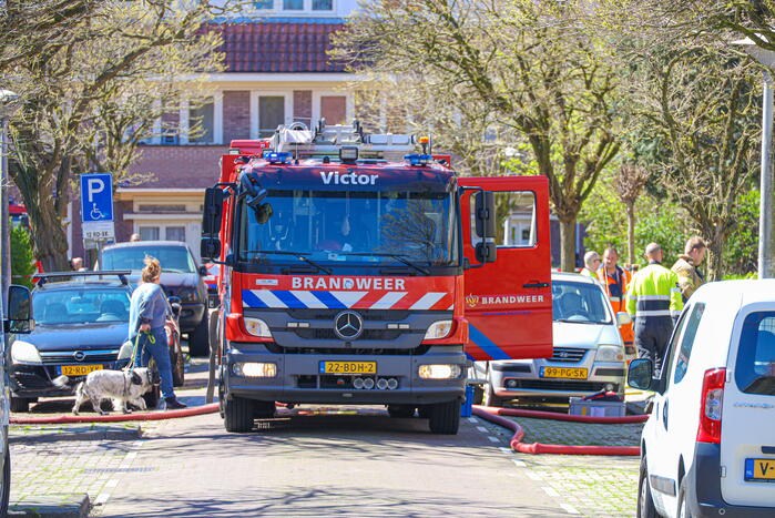 Brand en gaslek in meterkast van woning
