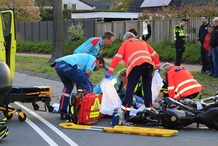 Motorrijder ernstig gewond bij eenzijdig ongeval