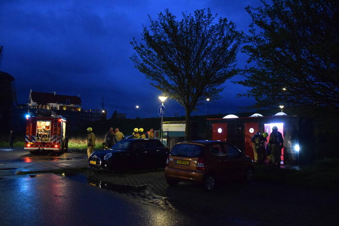 Flinke inzet voor smeulbrand op openbaar toilet