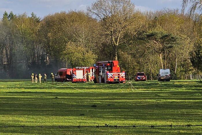 Flinke brand in schuur