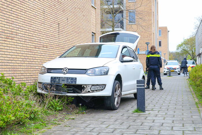 Achtervolging eindigt in plantsoen