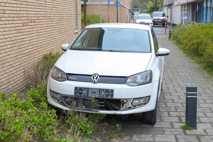 Achtervolging eindigt in plantsoen