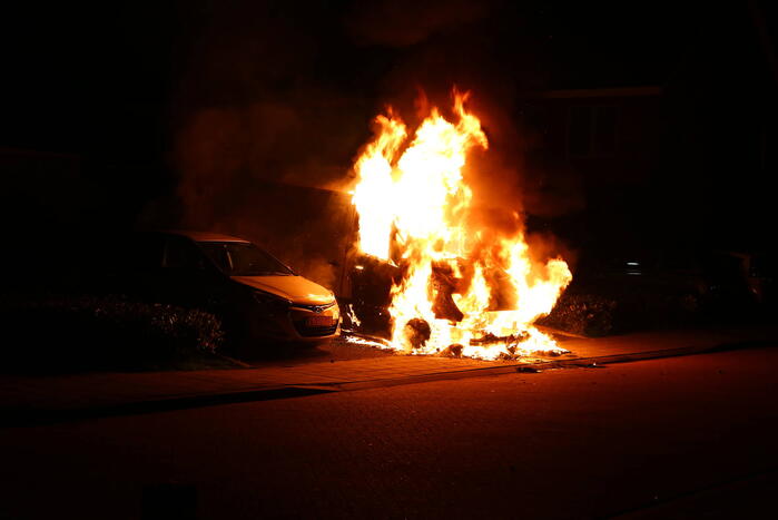 Bestelbus verwoest door brand